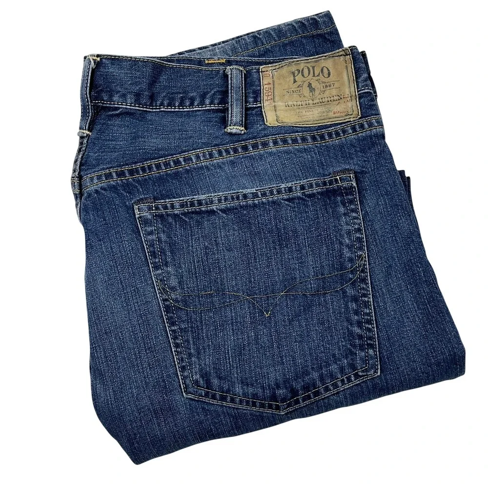 Polo Ralph Lauren Slim Straight Fit Jeans Men's 38x30 (Hemmed Fits 40x28)